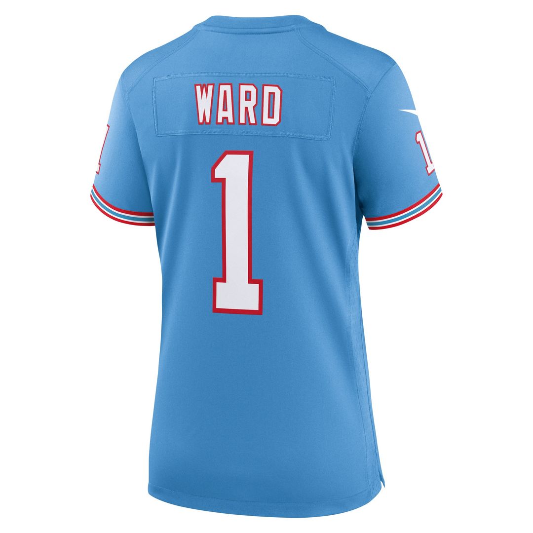 Cameron Ward Tennessee Titans Nike Women's Alternate Oilers Throwback Game Jersey - Light Blue