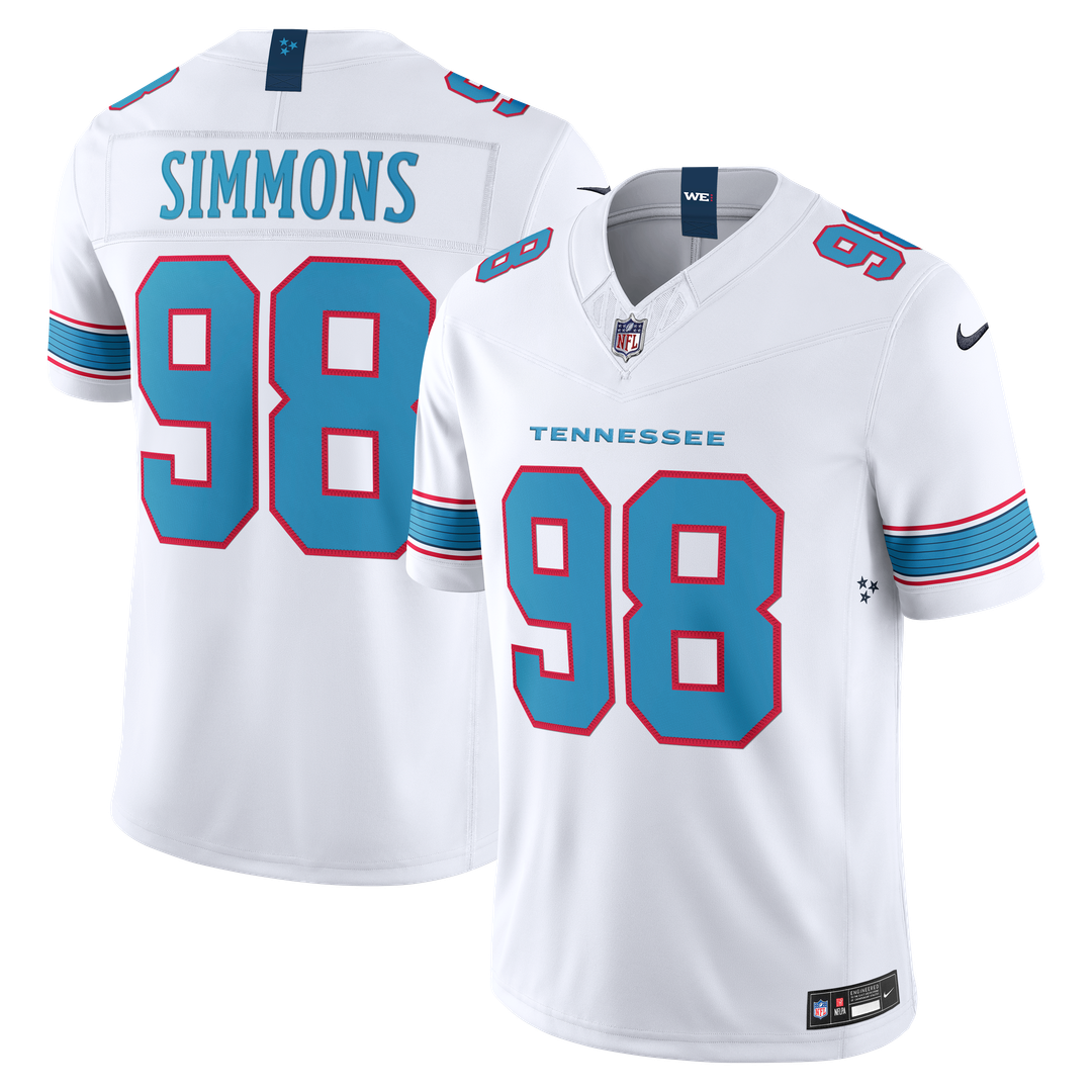 Jeffery Simmons Tennessee Titans Nike Vapor F.U.S.E. Stitched Limited Jersey - White