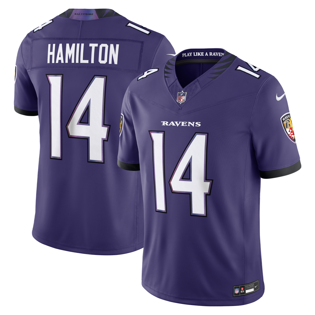 Kyle Hamilton Baltimore Ravens Nike Vapor F.U.S.E. Stitched Limited Jersey - White