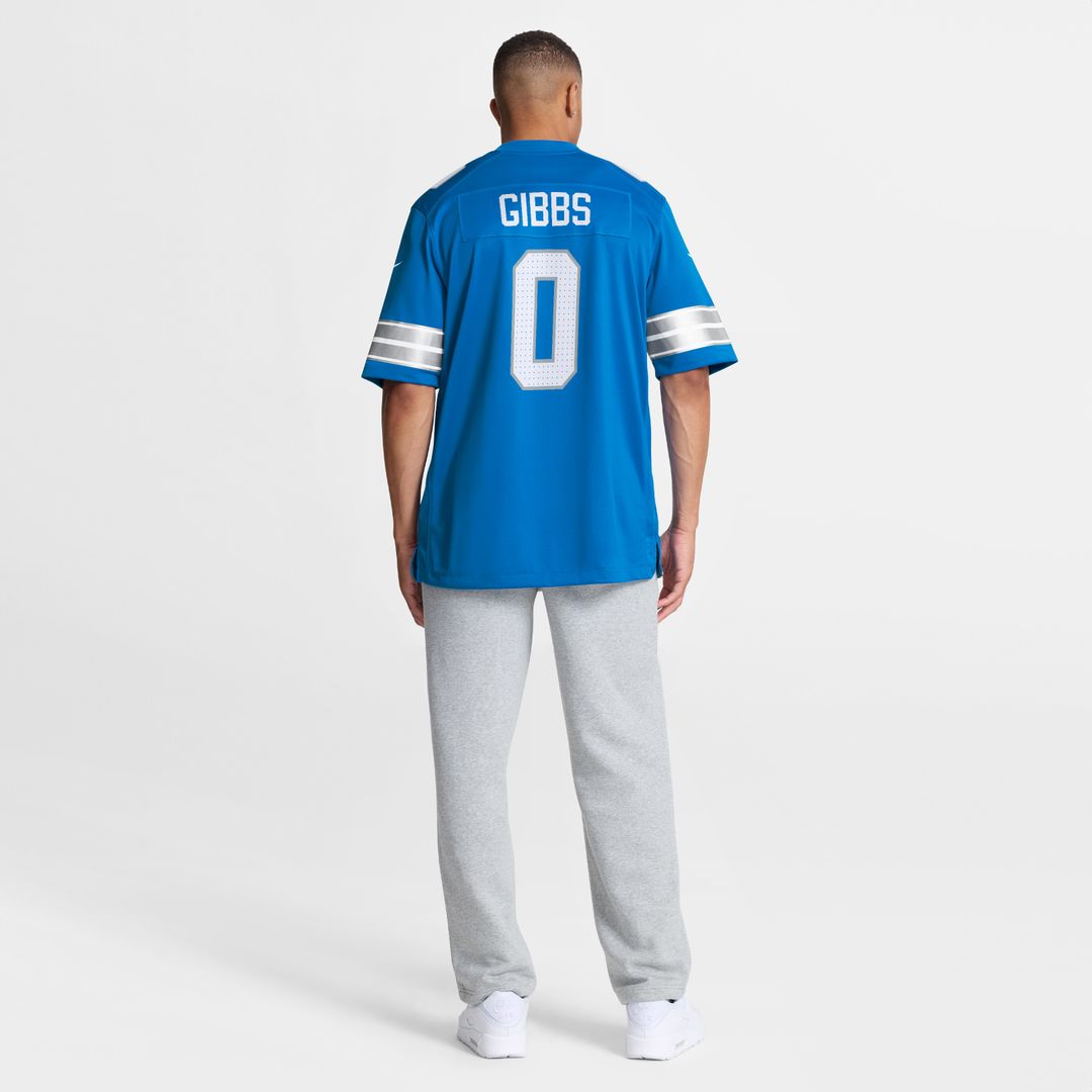 Jahmyr Gibbs Detroit Lions Nike Game Player Jersey - Blue
