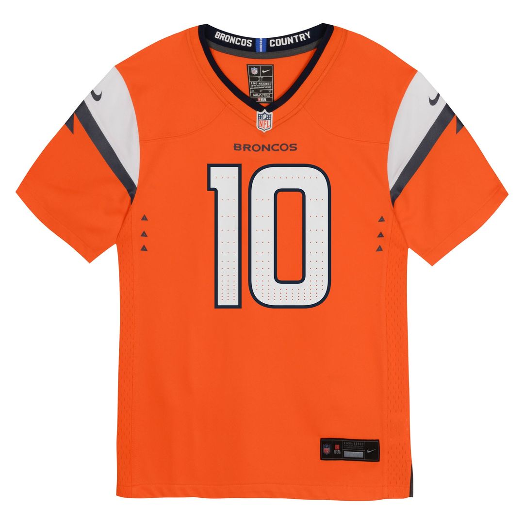 Bo Nix Denver Broncos Nike Toddler Game Jersey - Orange