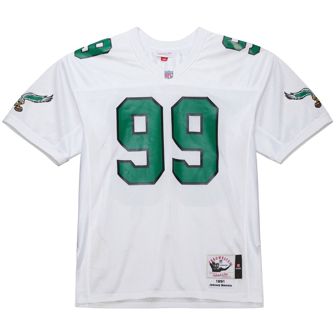 Jerome Brown Philadelphia Eagles Mitchell & Ness 1991 Authentic Throwback Retired Player Jersey - White