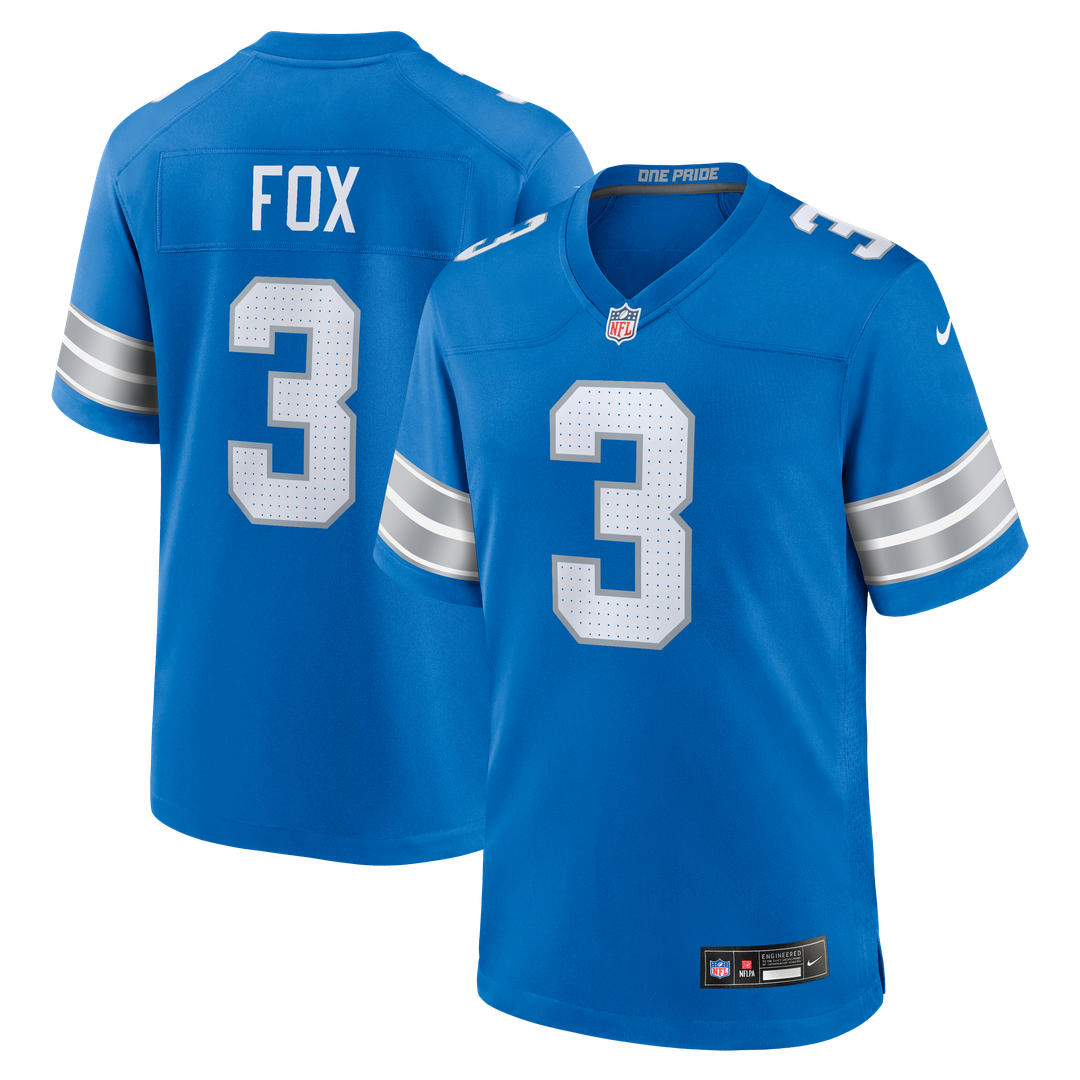Jack Fox Detroit Lions Nike Team Game Jersey -  Blue
