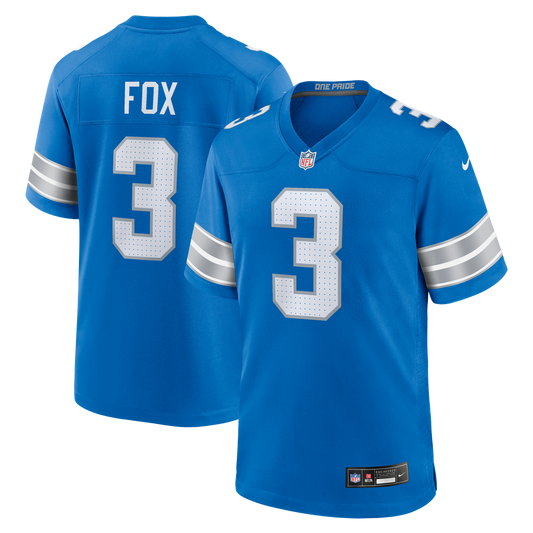 Jack Fox Detroit Lions Nike Team Game Jersey -  Blue