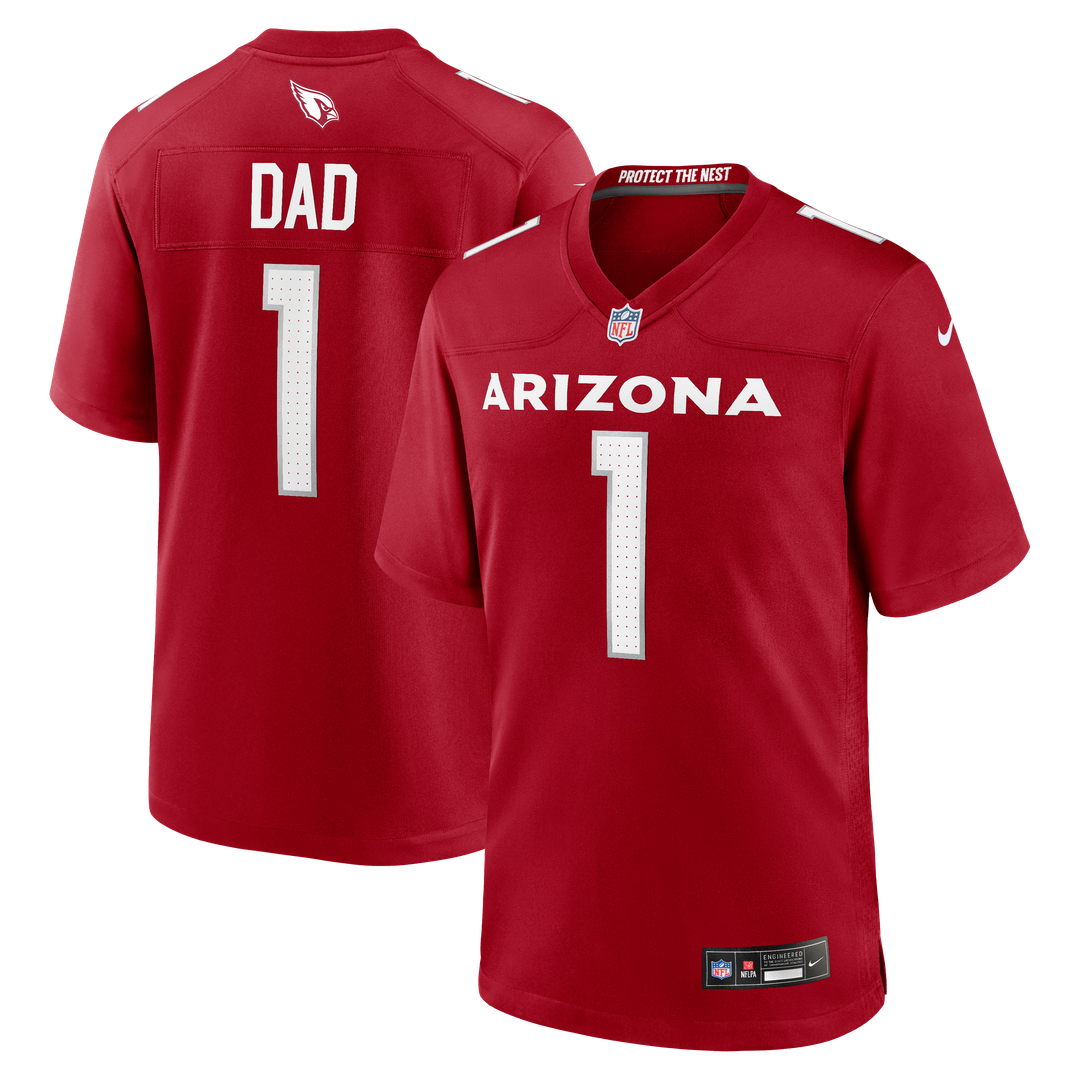 Number 1 Dad Arizona Cardinals Nike Game Jersey - Cardinal