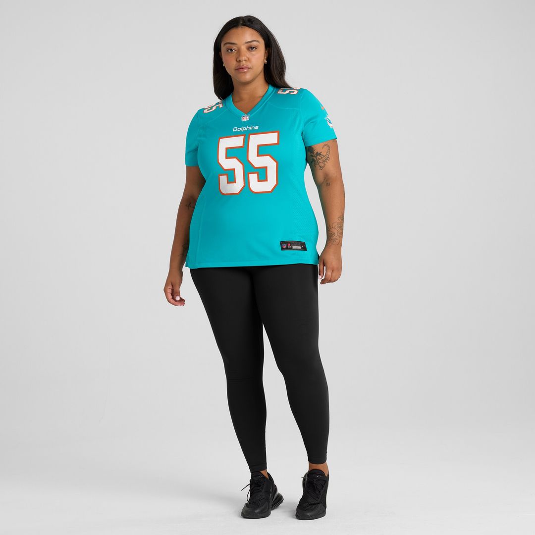 Aaron Brewer Miami Dolphins Nike Women's  Game Jersey -  Aqua