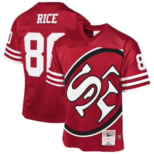 Jerry Rice San Francisco 49ers Mitchell & Ness Youth 1990 Throwback Fashion Jersey - Scarlet