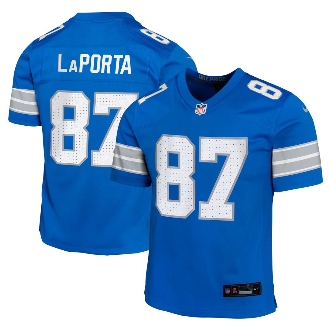 Sam LaPorta Detroit Lions Nike Youth Game Jersey - Blue