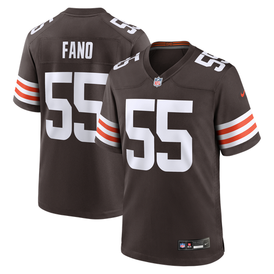 Cleveland Browns Spencer Fano Nike 2026 NFL Draft First Round Pick No. 9 Team Game Jersey - Brown