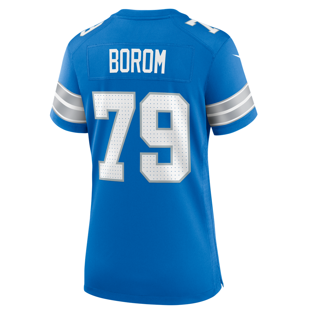 Larry Borom Detroit Lions Nike Women's Team Game Jersey -  Blue