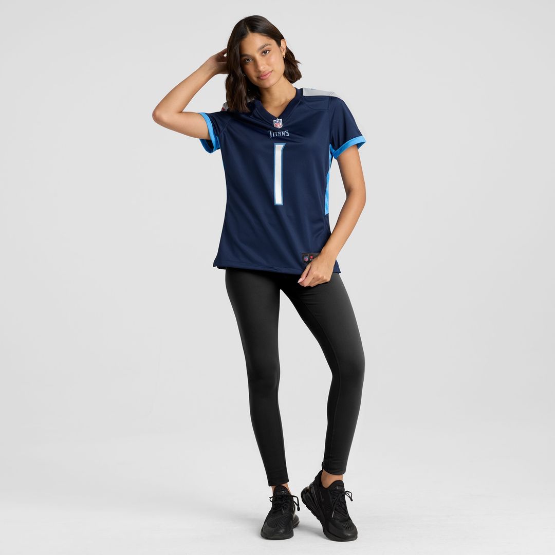 Number 1 Bride Tennessee Titans Nike Women's Game Jersey - Navy