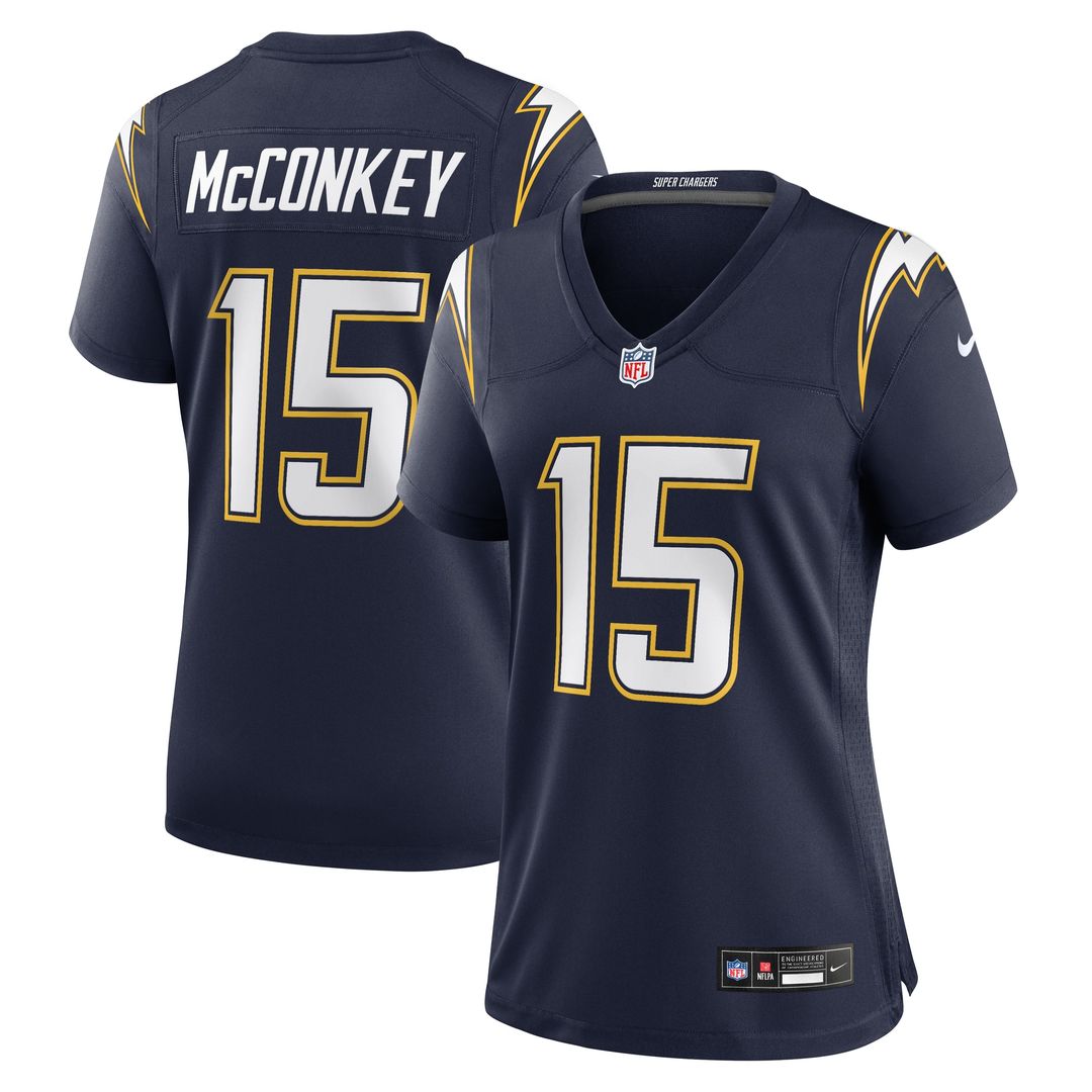 Ladd McConkey Los Angeles Chargers Nike Women's Alternate Charger Power Game Jersey - Gold