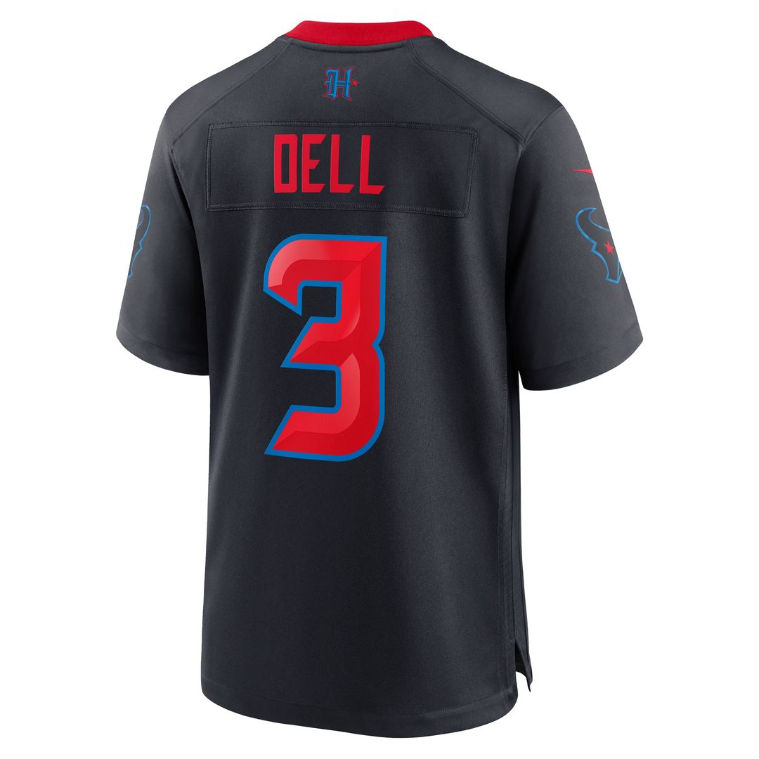 Tank Dell Houston Texans Nike 2nd Alternate Game Jersey -  Navy