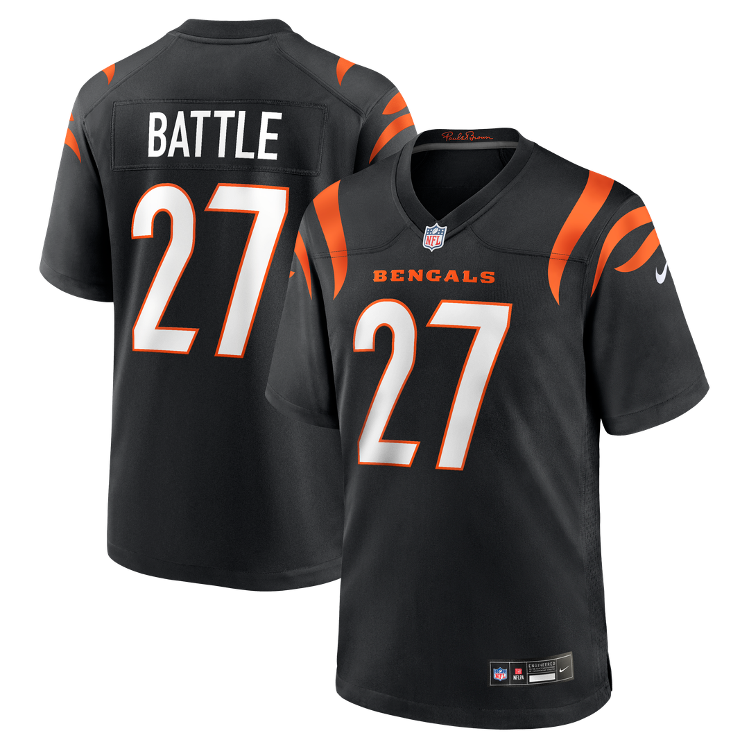 Jordan Battle Cincinnati Bengals Nike Team Game Jersey -  Black