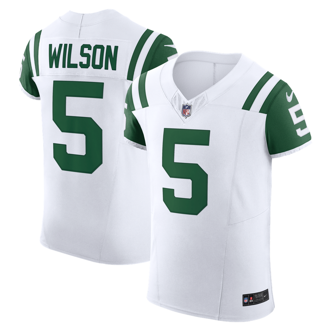 Garrett Wilson New York Jets Nike Classic Alternate Vapor F.U.S.E. Elite Jersey - White