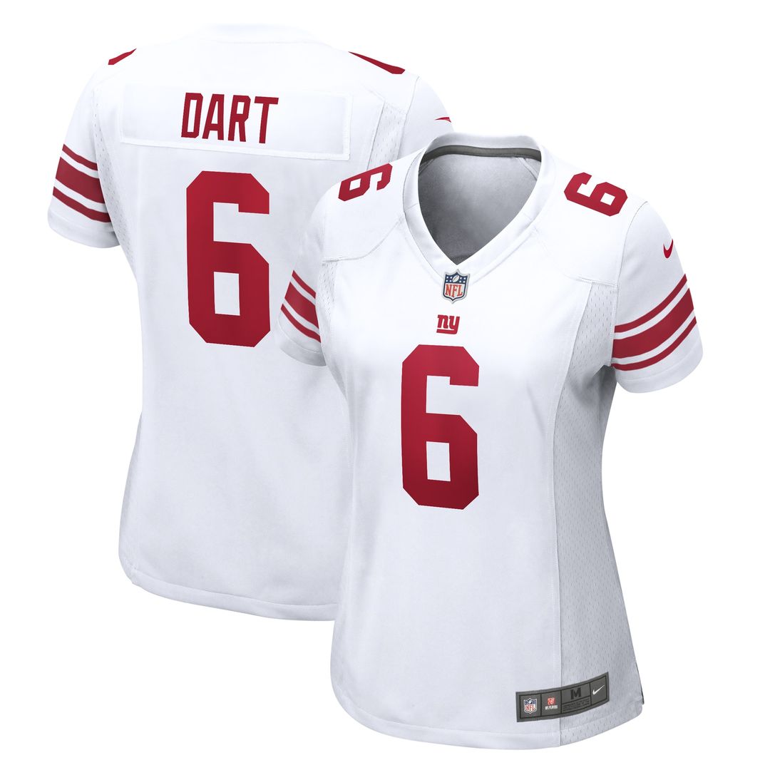Jaxson Dart New York Giants Nike Women's Game Jersey -  White