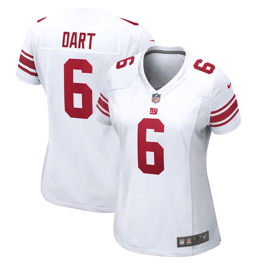 Jaxson Dart New York Giants Nike Women's Game Jersey -  White