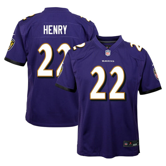 Derrick Henry Baltimore Ravens Nike Youth Game Jersey - Purple