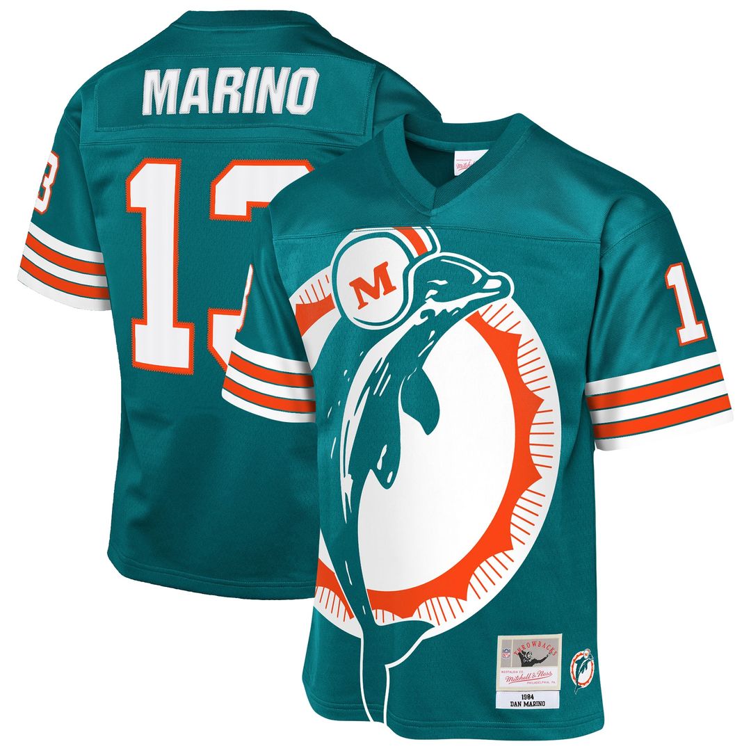 Dan Marino Miami Dolphins Mitchell & Ness Youth 1984 Throwback Fashion Jersey - Aqua