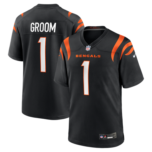 Number 1 Groom Cincinnati Bengals Nike Game Jersey - Black
