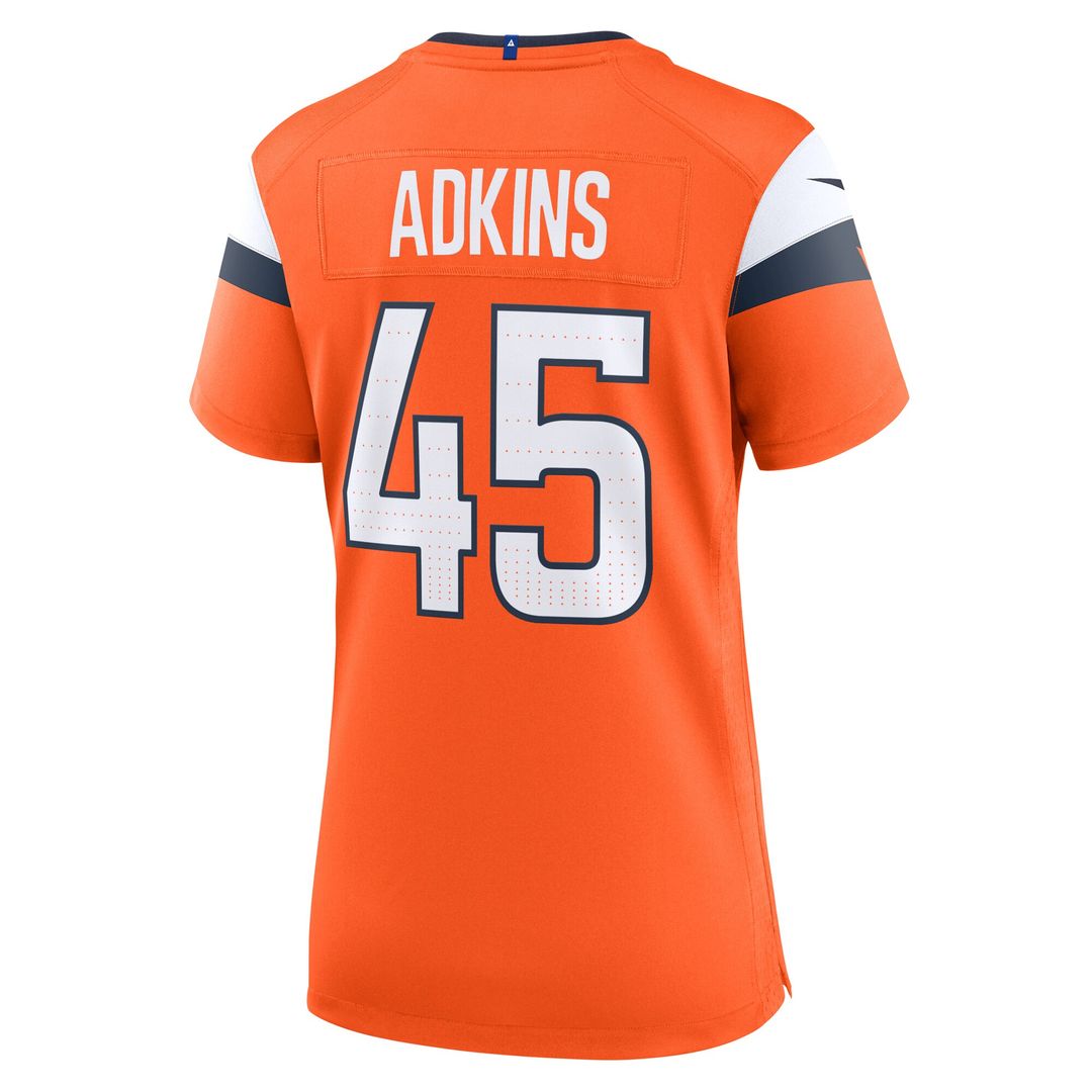 Nate Adkins Denver Broncos Nike Women's Team Game Jersey -  Orange