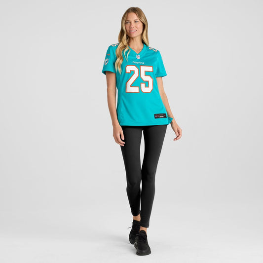 Jaylen Wright Miami Dolphins Nike Women's  Game Jersey -  Aqua
