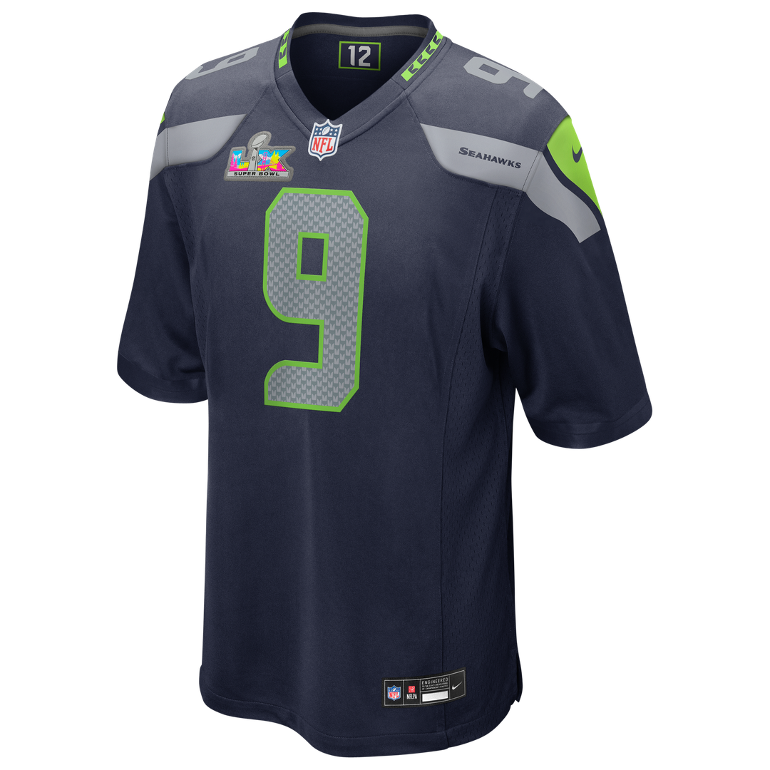 Kenneth Walker III Seattle Seahawks Nike Super Bowl LX Patch Game Jersey - College Navy