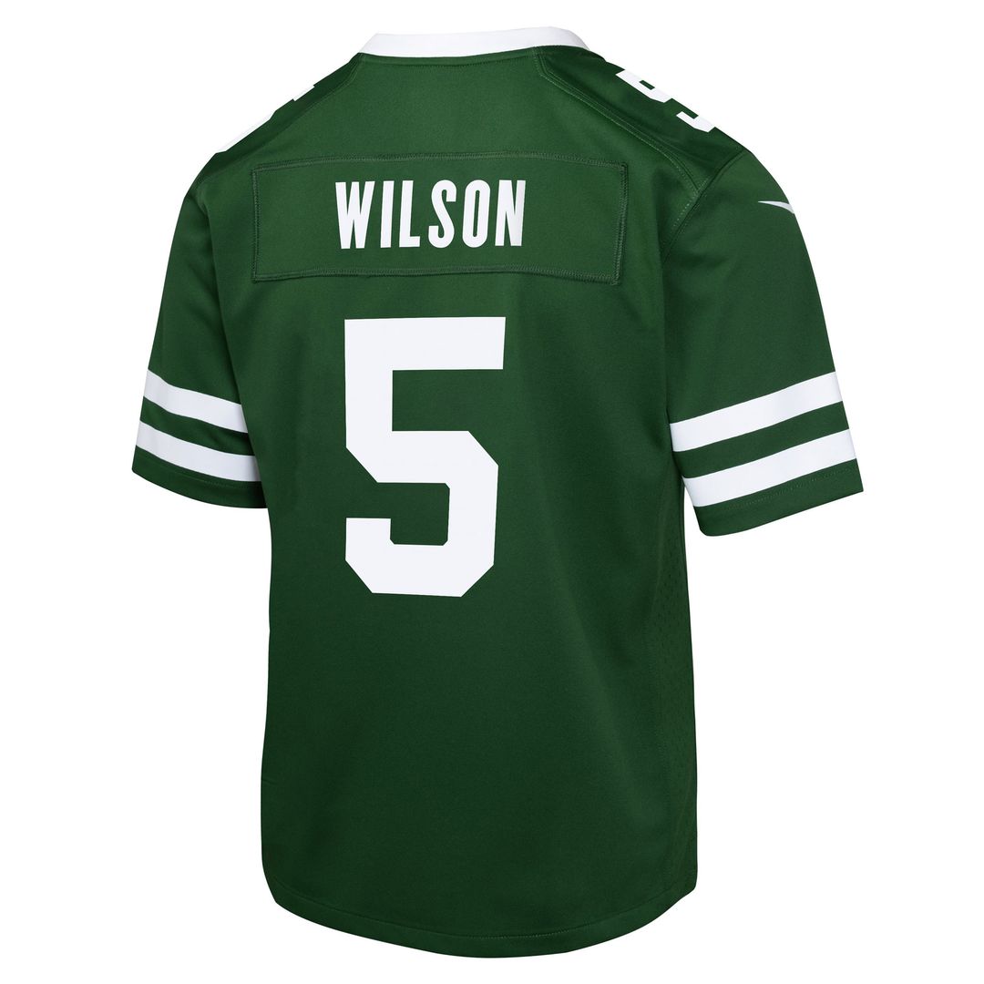 Garrett Wilson New York Jets Nike Youth Game Jersey - Black