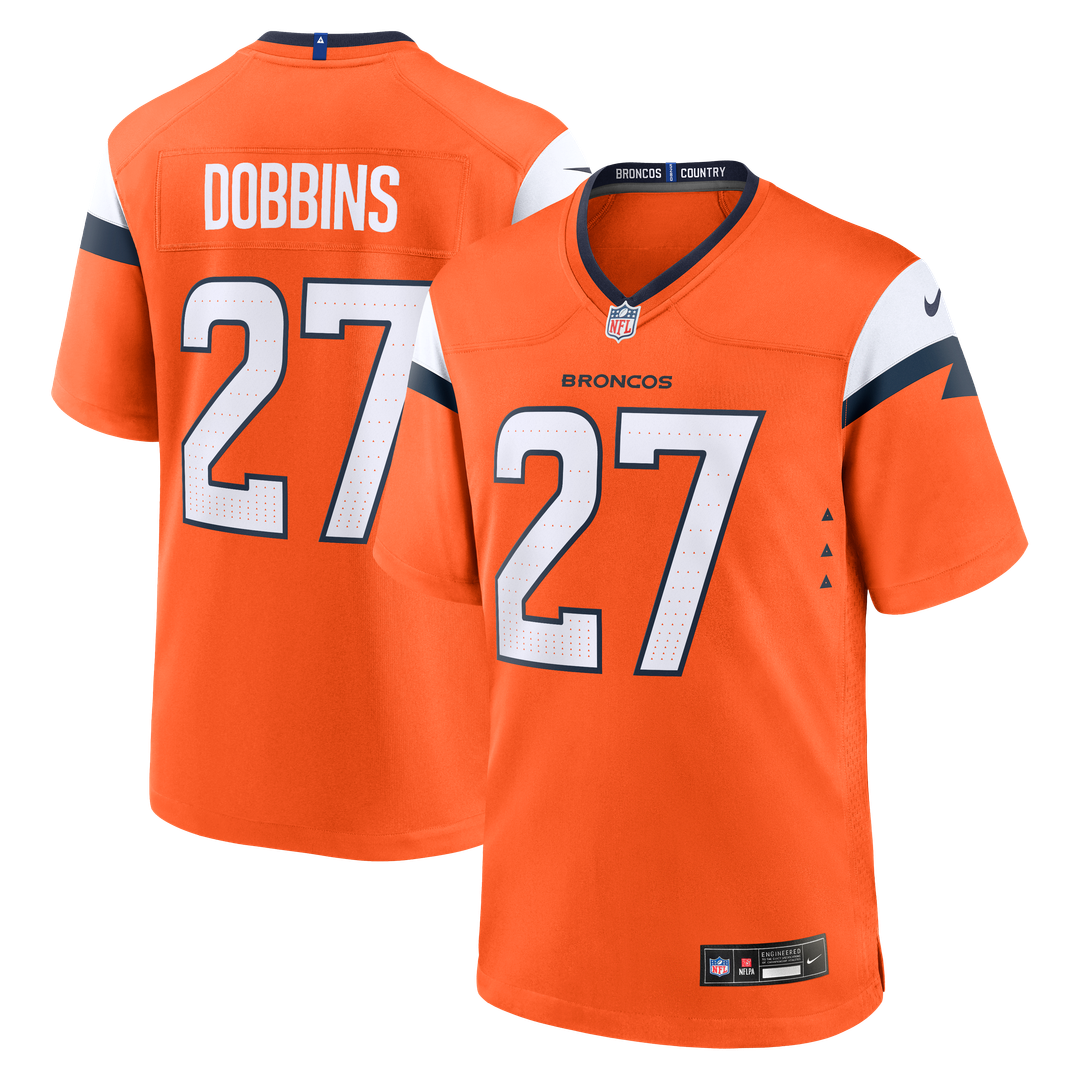 J.K. Dobbins Denver Broncos Nike Team Game Jersey -  Orange