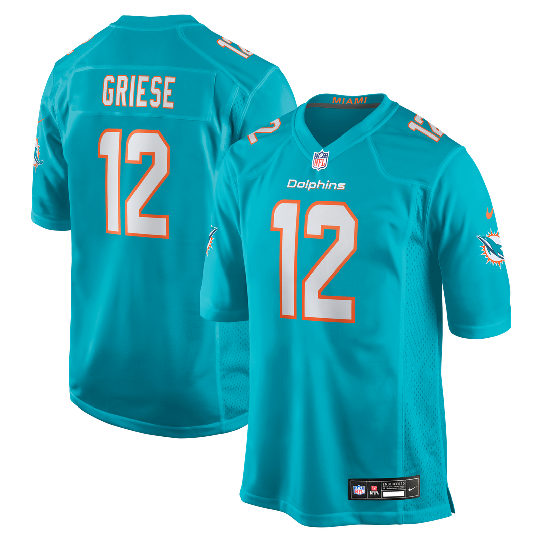 Bob Griese Miami Dolphins Nike Game Retired Player Jersey - Aqua