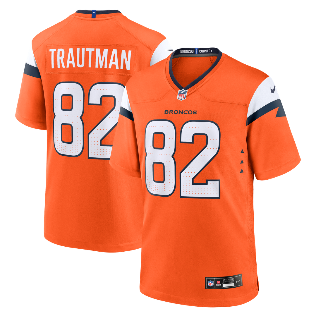 Adam Trautman Denver Broncos Nike Team Game Jersey -  Orange