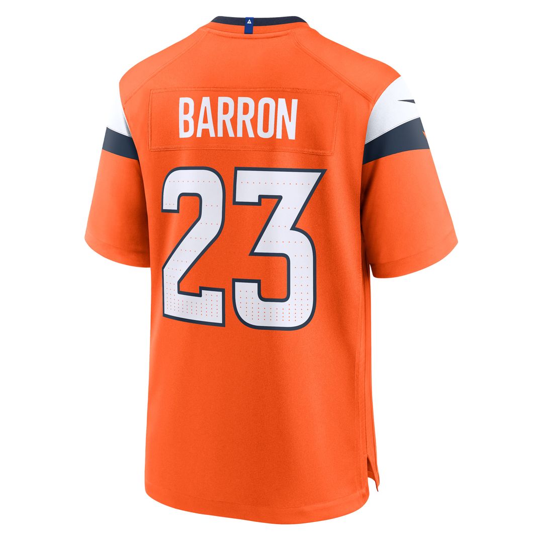 Jahdae Barron Denver Broncos Nike Team Game Jersey -  Orange