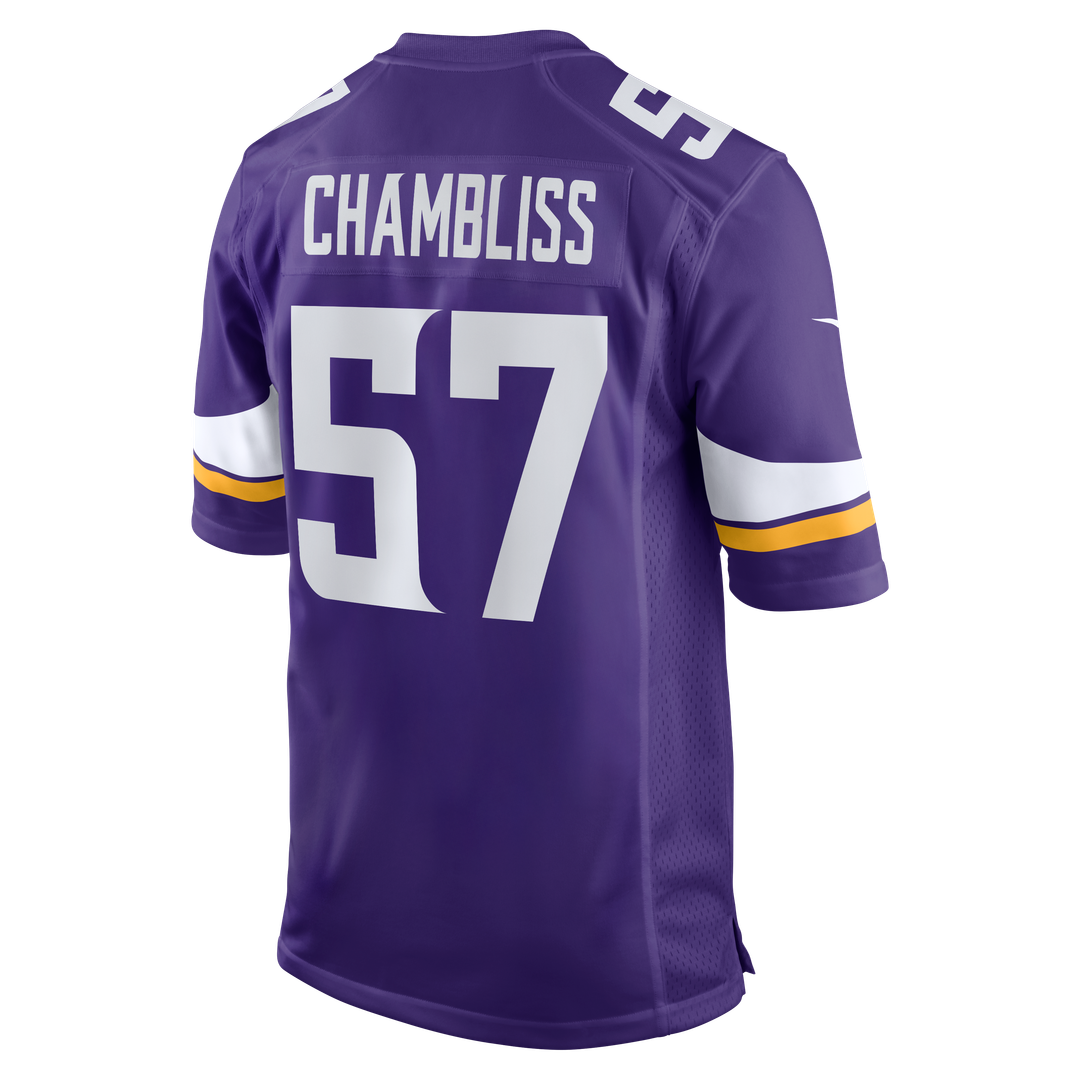 Chaz Chambliss Minnesota Vikings Nike Team Game Jersey -  Purple