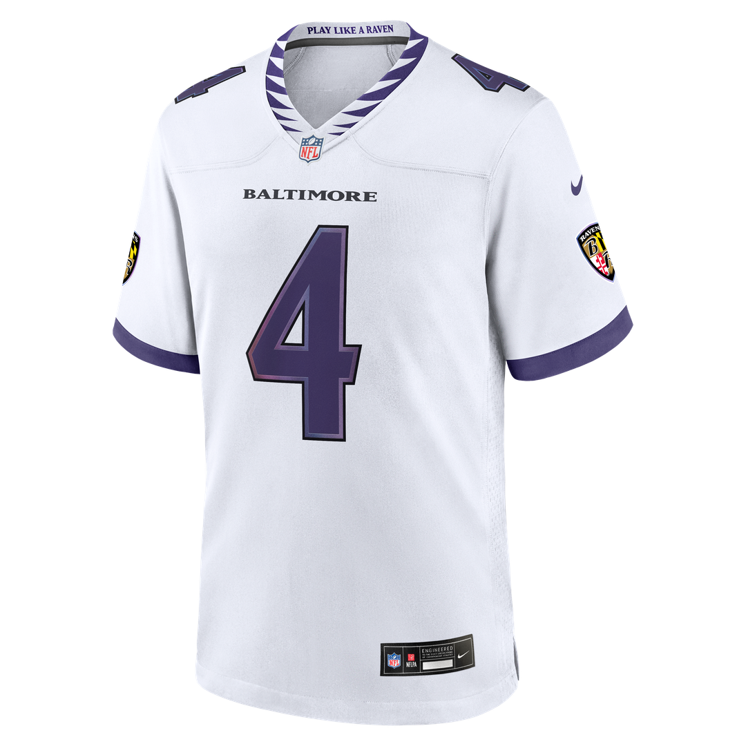 Zay Flowers Baltimore Ravens Nike Alternate Game Jersey - Purple