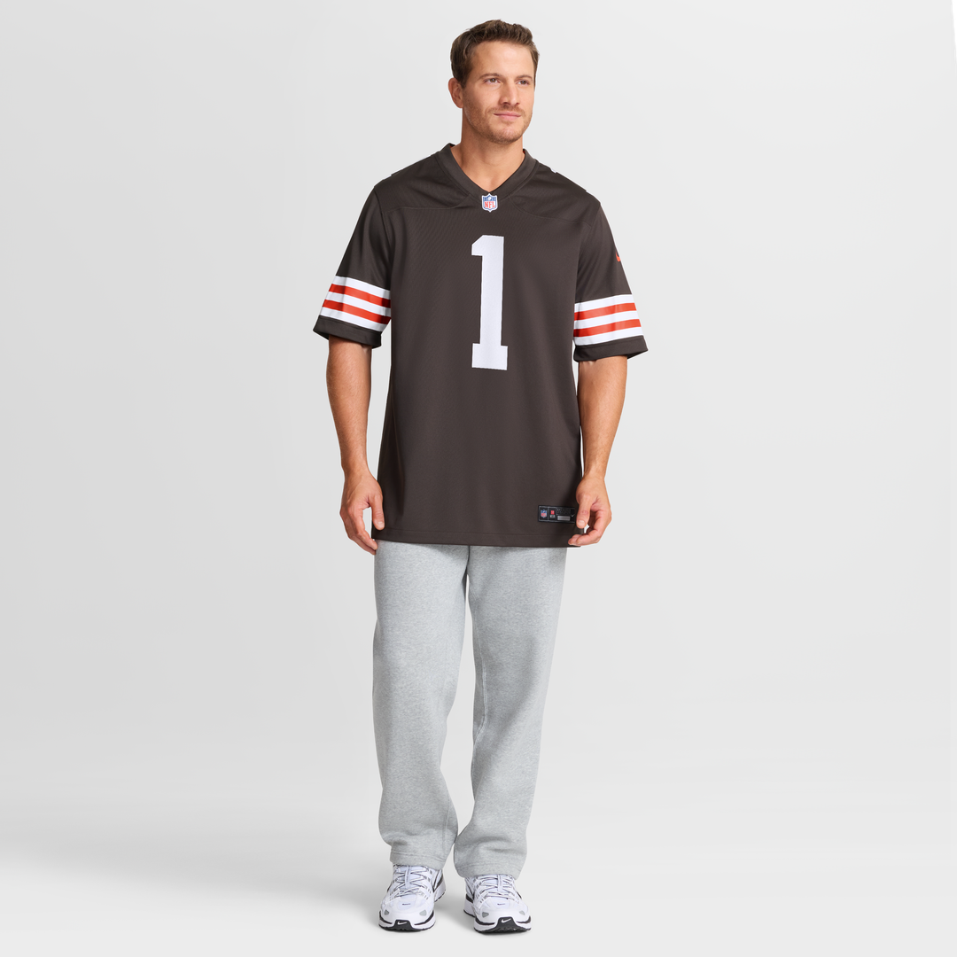 Number 1 Groom Cleveland Browns Nike Game Jersey - Brown