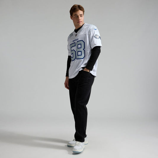Matt Milano Buffalo Bills Nike 2025 Rivalries Collection Stitched Limited Jersey - White