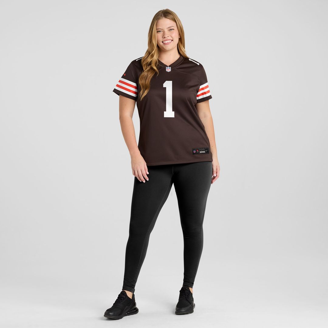 Number 1 Mom Cleveland Browns Nike Women's Game Jersey - Brown