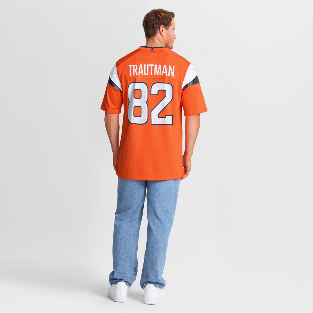 Adam Trautman Denver Broncos Nike Team Game Jersey -  Orange