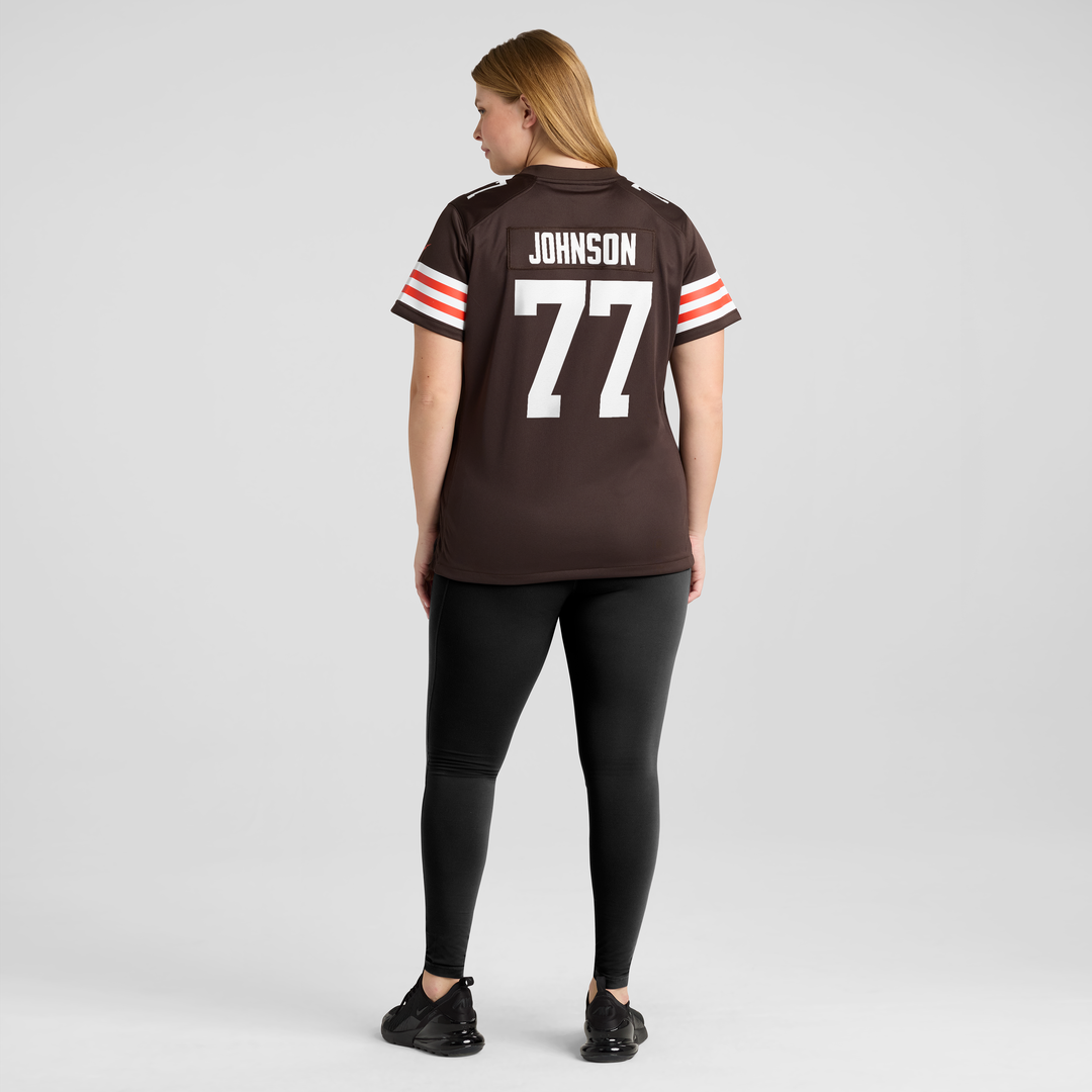Zion Johnson Cleveland Browns Nike Women's Team Game Jersey -  Brown