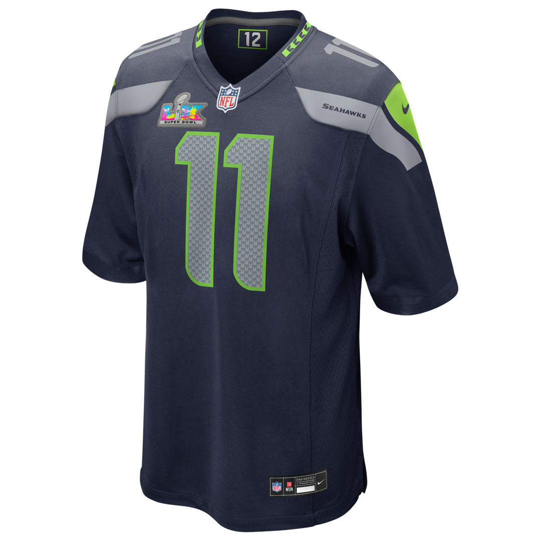 Jaxon Smith-Njigba Seattle Seahawks Nike Super Bowl LX Patch Game Jersey - College Navy