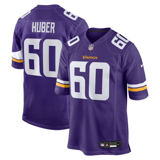 Joe Huber Minnesota Vikings Nike Team Game Jersey -  Purple