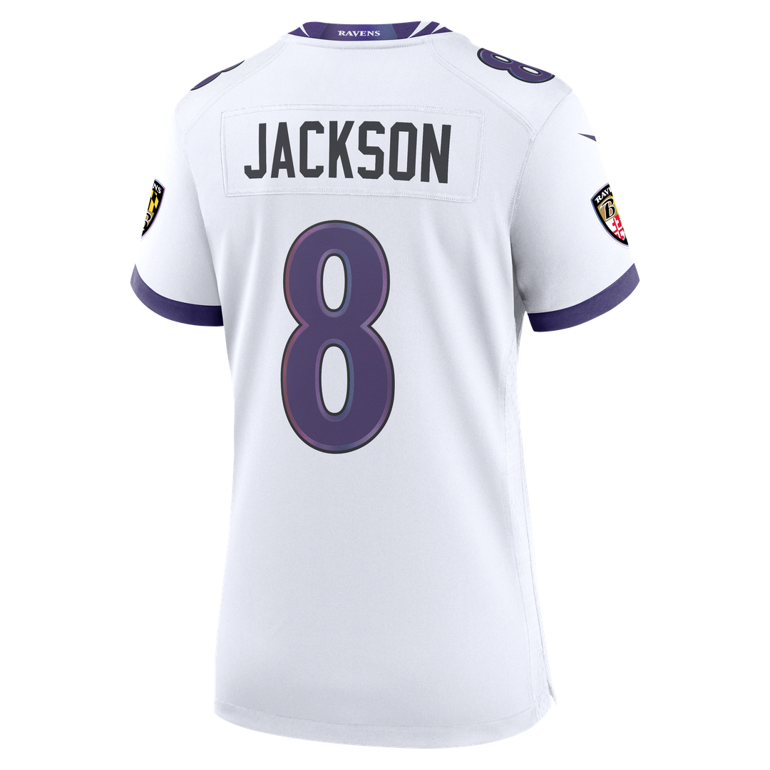 Lamar Jackson Baltimore Ravens Nike Women's Game Jersey - White