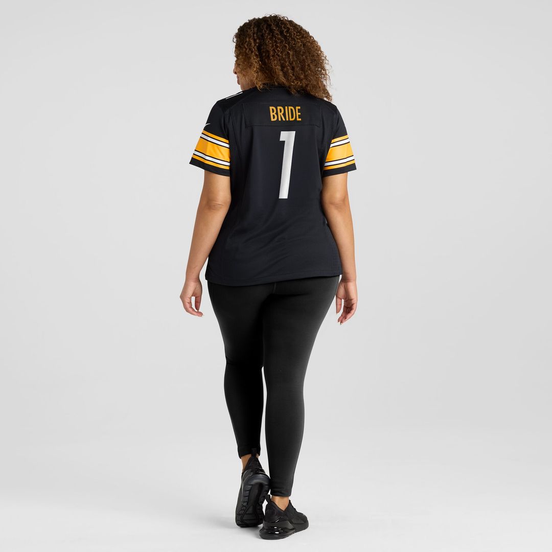 Number 1 Bride Pittsburgh Steelers Nike Women's Game Jersey - Black