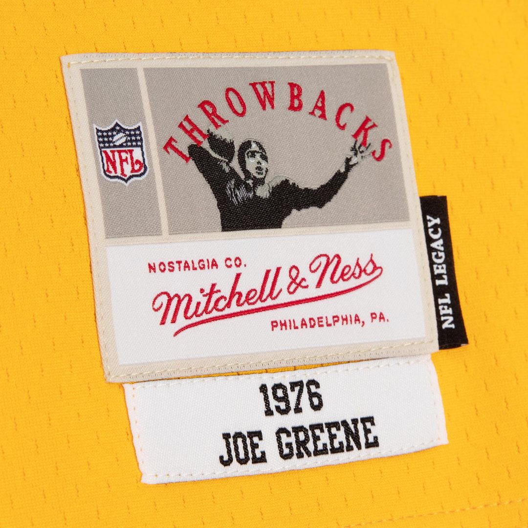 Joe Greene Pittsburgh Steelers Mitchell & Ness 1976 Split Legacy Replica Jersey - Black/Gold