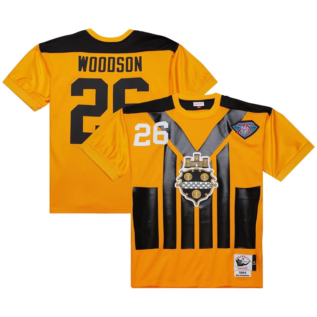 Rod Woodson Pittsburgh Steelers 1994 Mitchell & Ness Authentic Throwback Retired Player Jersey - Gold