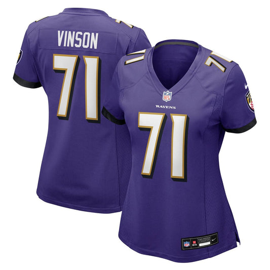 Carson Vinson Baltimore Ravens Nike Women's Team Game Jersey -  Purple