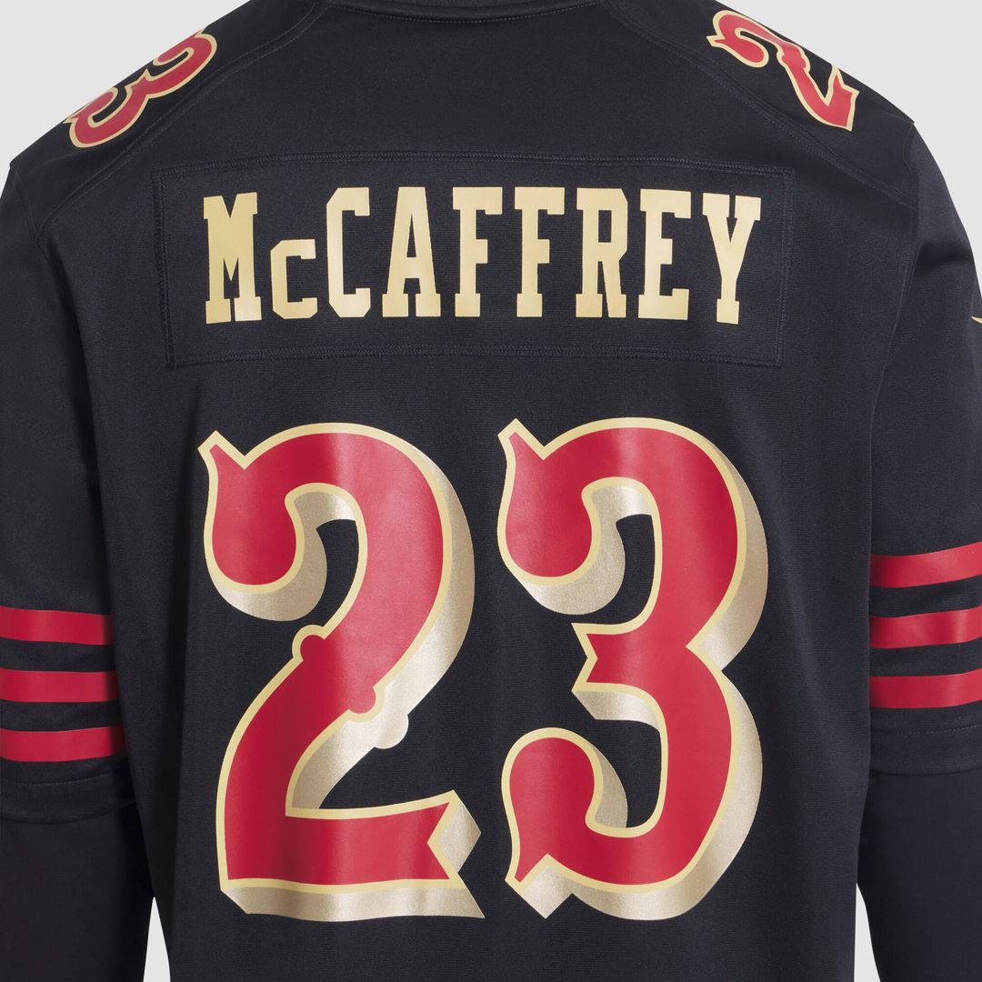 Christian McCaffrey San Francisco 49ers Nike 2025 Rivalries Collection Game Jersey - Black