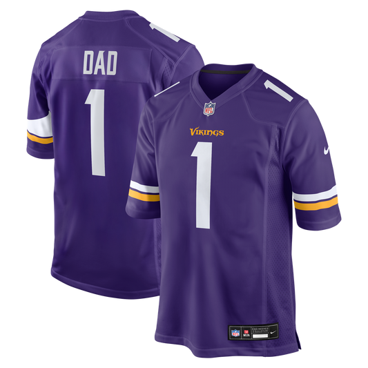 Number 1 Dad Minnesota Vikings Nike Game Jersey - Purple