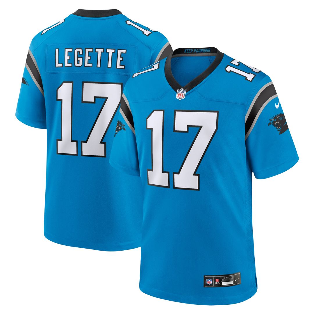 Xavier Legette Carolina Panthers Nike Team Game Player Jersey - Black