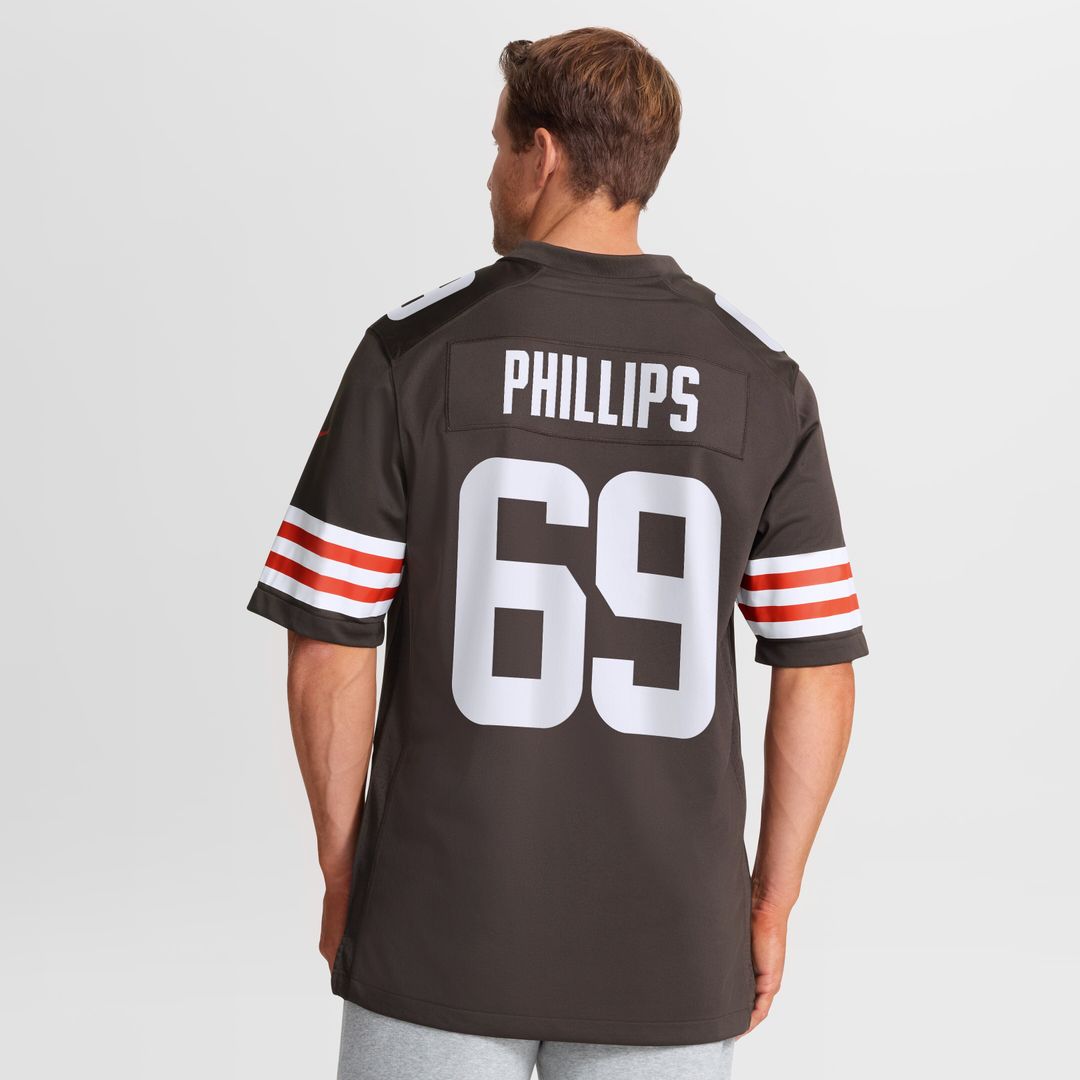 Tyre Phillips Cleveland Browns Nike Team Game Jersey -  Brown